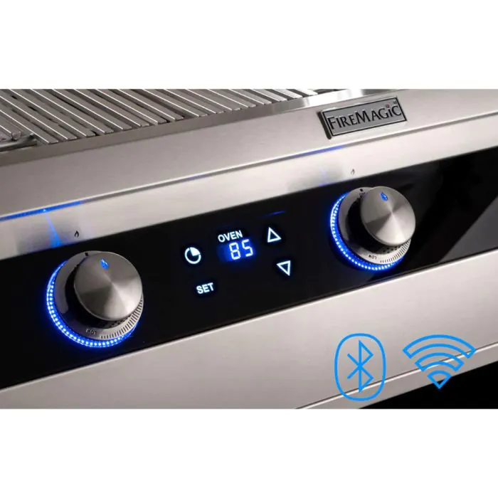 Fire Magic Echelon Diamond E1060i 48-Inch Built-In Gas Grill with Infrared Burner, Rotisserie, Digital Thermometer & Magic View Window - Natural Gas - E1060i-9L1N-W