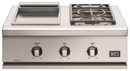 DCS 30" Liberty Stainless Steel Built-In Griddle and Double Side Burner - Natural Gas - BFGC-30BGD-N