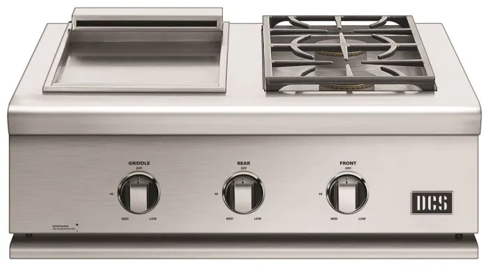 DCS 30" Liberty Stainless Steel Built-In Griddle and Double Side Burner - Natural Gas - BFGC-30BGD-N