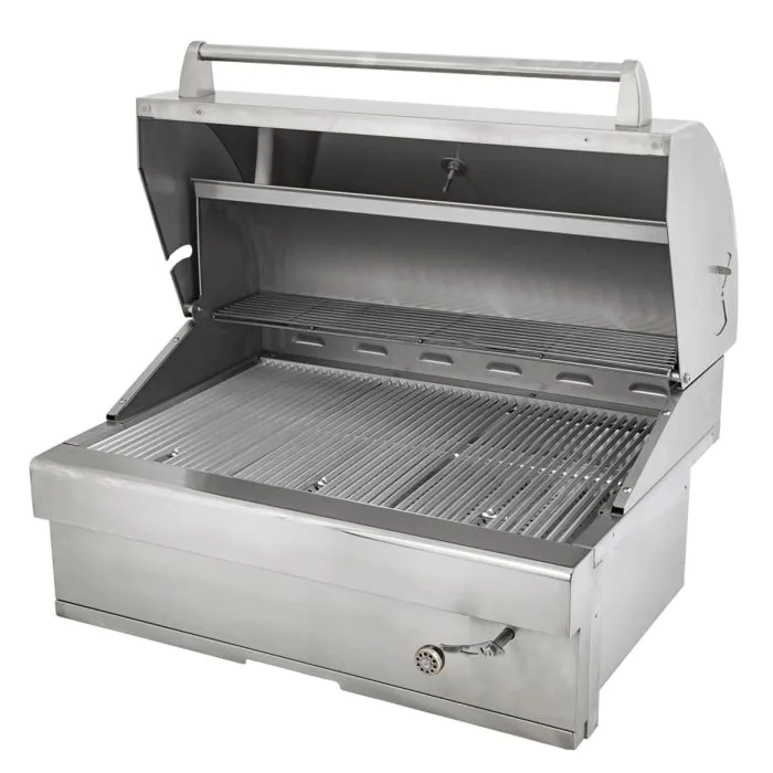 Turbo Charcoal Freestanding Stainless Steel BBQ Grill - 32CHARCOALG  4BRNCART