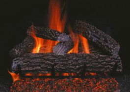 Golden Blount 21" Super Six Vented Fire Log and Burner Bundle