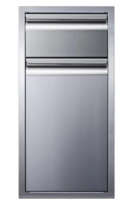 Memphis Grills 15-Inch Single Access Drawer With Trash Bin And Soft Close - VGC15BWB1