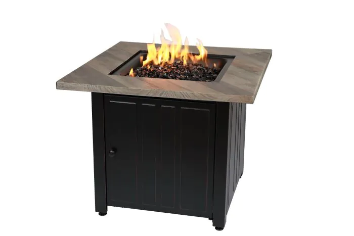 Homestead 30-Inch Multi-Brown Diagonal Print Fire Table LP can be found at the following stores