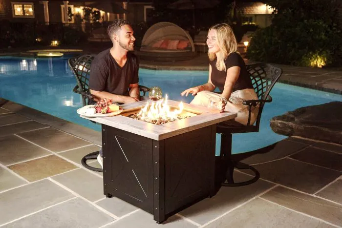 Moderna 30-Inch Weathered Gray Wood Fire Table LP can be found at the following stores