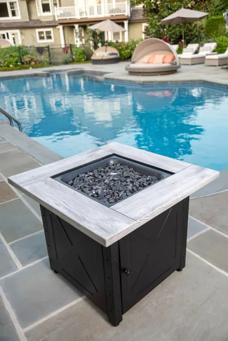 Moderna 30-Inch Weathered Gray Wood Fire Table LP can be found at the following stores