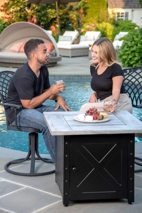 Moderna 30-Inch Weathered Gray Wood Fire Table LP can be found at the following stores