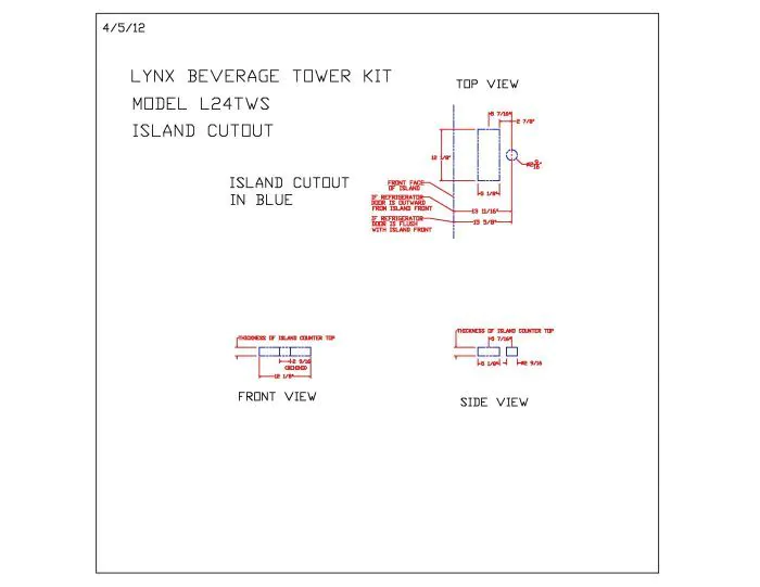 Lynx Double Tap Tower Kit For Kegerator- L24TWD