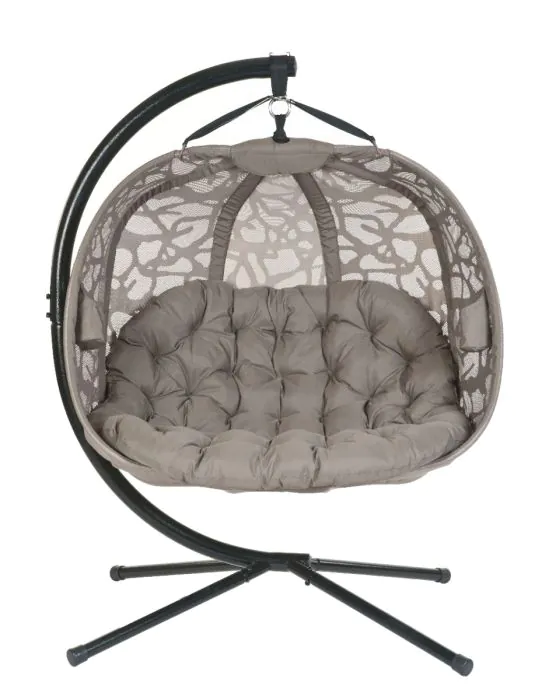 FlowerHouse Hanging Pumpkin Patio Loveseat Chair w Stand-Branch