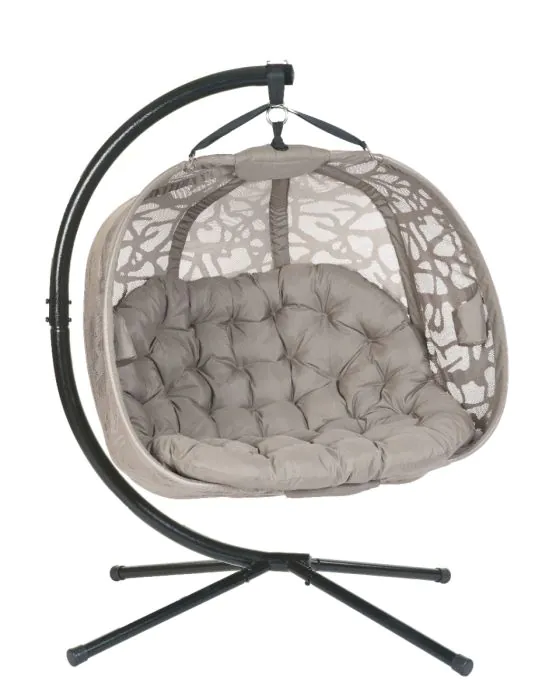 FlowerHouse Hanging Pumpkin Patio Loveseat Chair w Stand-Branch