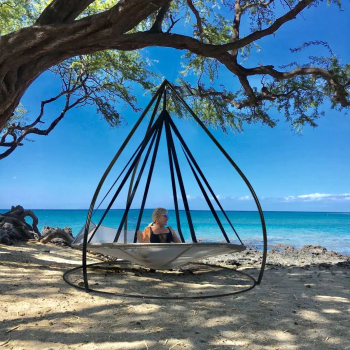 7 FT Dia Hanging Hammock Flying Saucer with Stand - FHFSSVR-SET