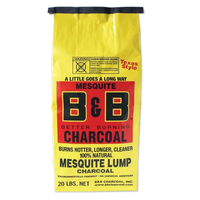 B&B Mesquite Lump Charcoal - Hardwood - 20 Lbs. can be found at the following stores