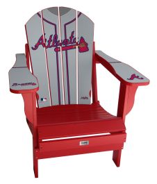 My Custom Sports Chair - Atlanta Braves - Adult Gray Jersey - MLB003A