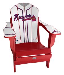My Custom Sports Chair - Atlanta Braves - Adult White Jersey - MLB004A