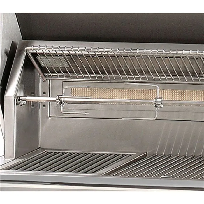 Alfresco ALXE 56-inch Deluxe Freestanding Gas Grill with Side Burner & Rotisserie - Natural Gas - Jet Black-Matte - ALXE-56C-NG-SM9005