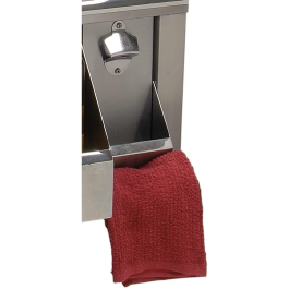 Alfresco Bottle Opener and Towel Rack with Cap Catcher - BO
