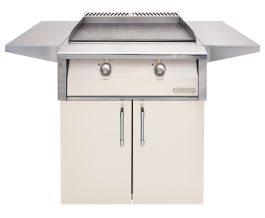 Alfresco 30-Inch Dedicated Griddle with Cart - Propane - Signal White-Gloss - AXE-30GTC-LP-S9003