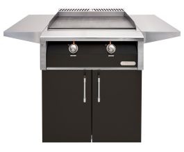 Alfresco 30-Inch Dedicated Griddle with Cart - Propane - Jet Black-Matte - AXE-30GTC-LP-SM9005