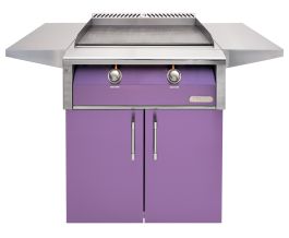 Alfresco 30-Inch Dedicated Griddle with Cart - Propane - Blue Lilac-Gloss - AXE-30GTC-LP-S4005