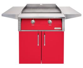 Alfresco 30-Inch Dedicated Griddle with Cart - Propane - Raspberry Red-Gloss - AXE-30GTC-LP-S3027
