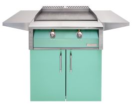 Alfresco 30-Inch Dedicated Griddle with Cart - Propane - Light Green-Gloss - AXE-30GTC-LP-S6027