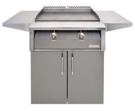Alfresco 30-Inch Dedicated Griddle with Cart - Propane - Signal Grey-Gloss - AXE-30GTC-LP-S7004