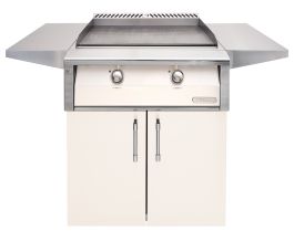 Alfresco 30-Inch Dedicated Griddle with Cart - Natural Gas - Signal White-Matte - AXE-30GTC-NG-SM9003
