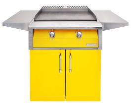 Alfresco 30-Inch Dedicated Griddle with Cart - Natural Gas - Traffic Yellow-Gloss - AXE-30GTC-NG-S1023