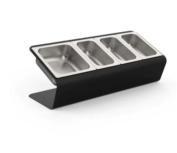 Alfa Topping Station 4 Trays With Lids - AC-PIG-4
