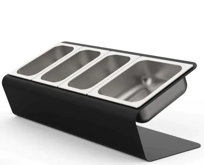 Alfa Topping Station 4 Trays With Lids - AC-PIG-4