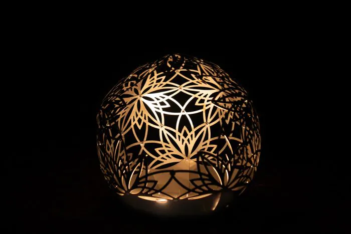 Flowerhouse 50-Inch Bonfireball Fire Pit - Lotus in Stainless Steel - 50BFBL-SS